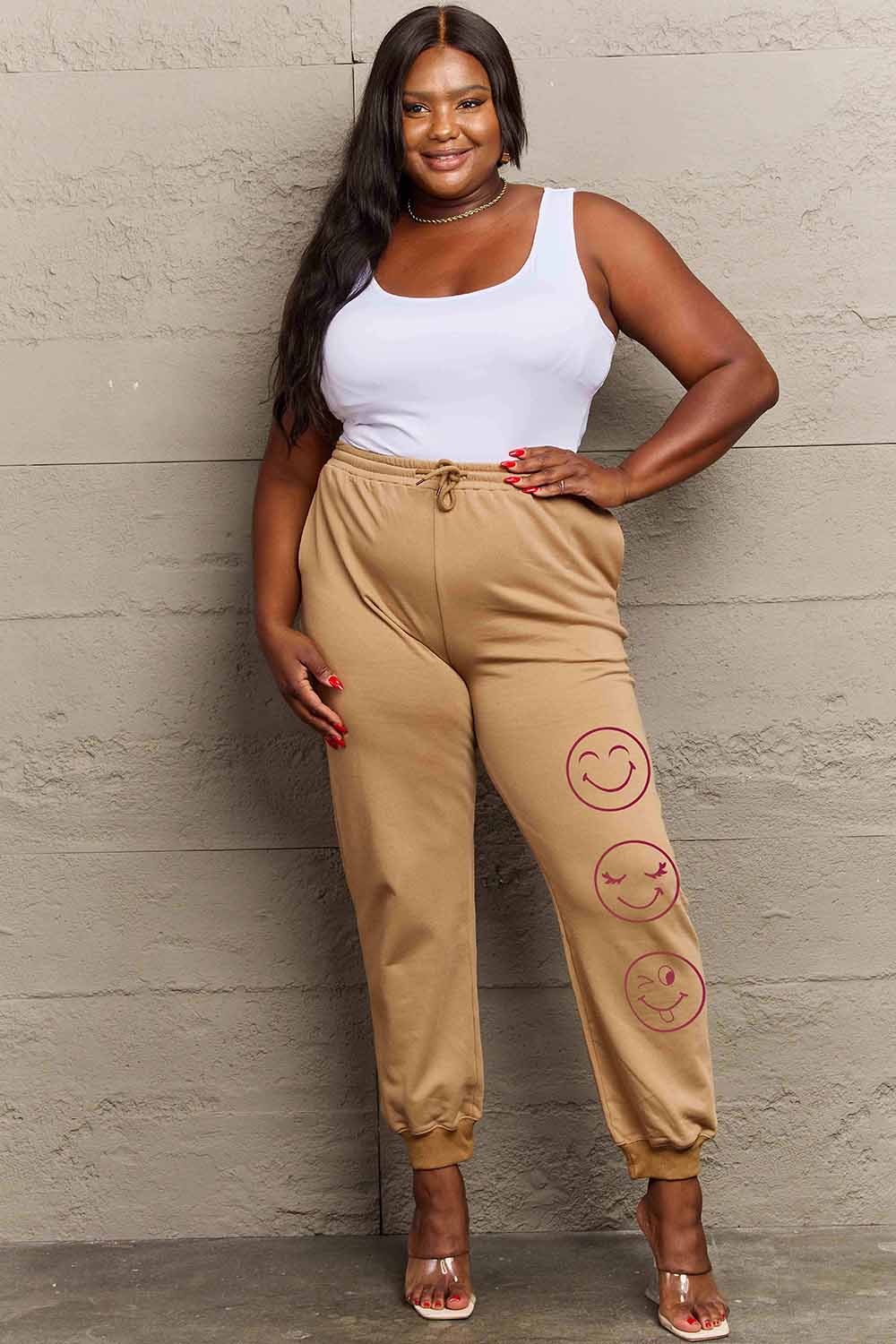 Simply Love Full Size Emoji Graphic Sweatpants